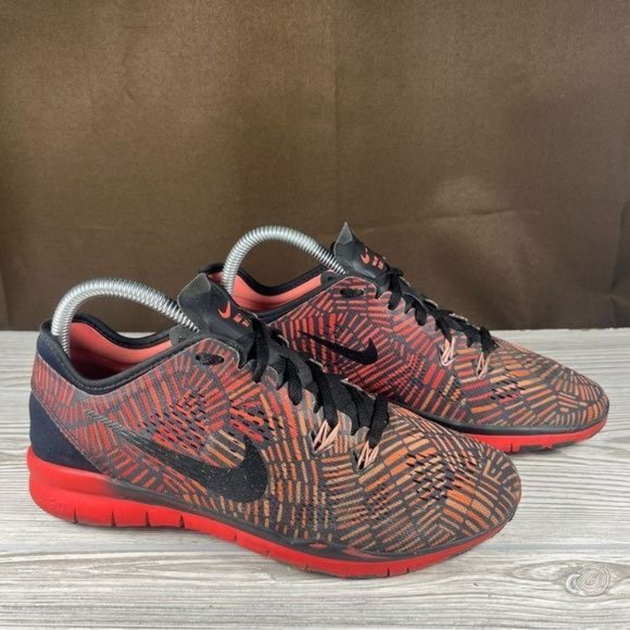 Nike?Free 5.0 TR Fit Orange Black Running Shoe Sneaker - Womens 8 - Picture 1 of 10